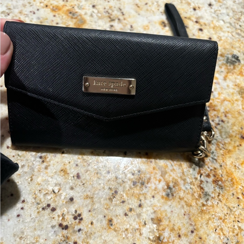 Kate Spade Black Saffiano Wristlet Envelope Wallet - Picture 3 of 12